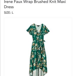 Wrap dress, green floral